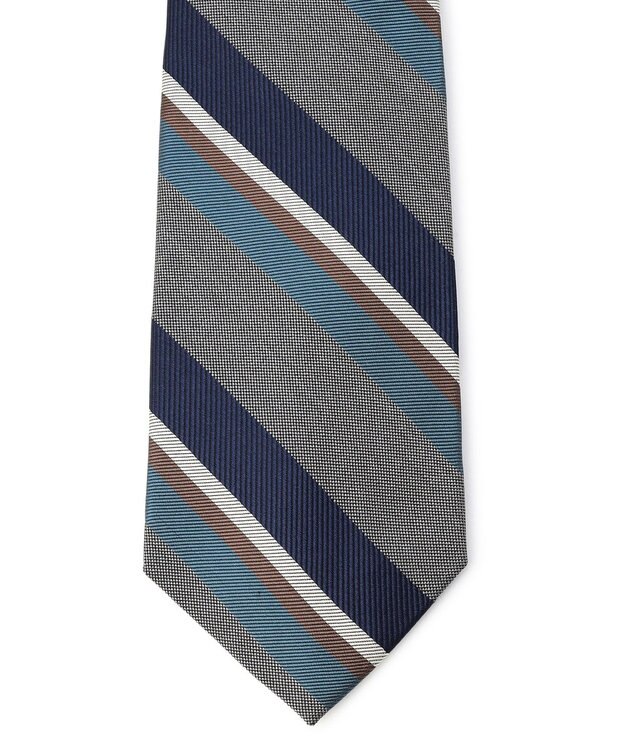 J.PRESS MEN 【STRUCTURE MIX COLLECTION】レジメンタル ネクタイ グレー系2