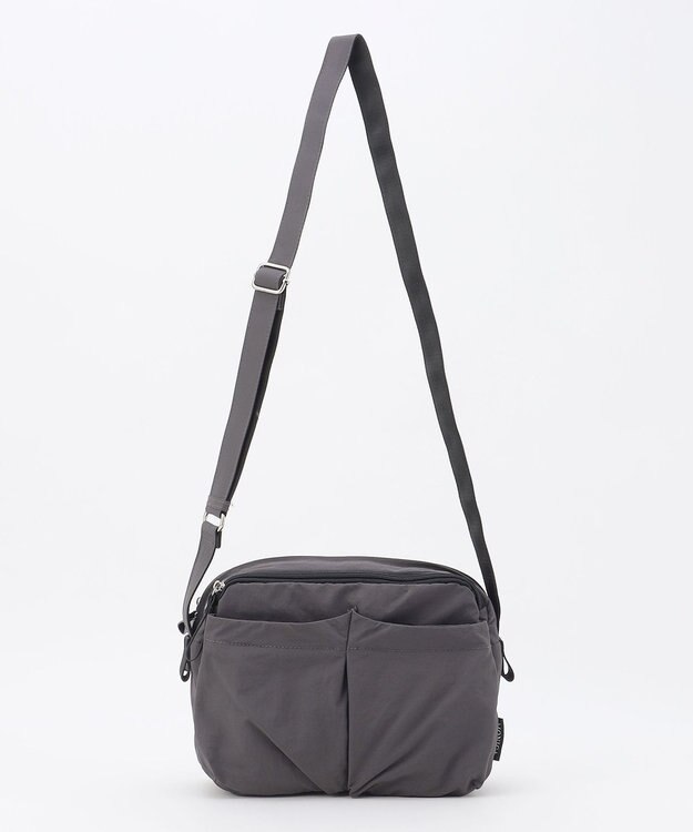 LA BAGAGERIE 【MONICA】フロントポケットショルダーバッグ ダークグレー