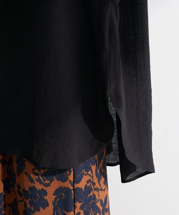Green Parks フレンチスリーブリブドッキングシャツ Black