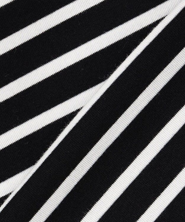 組曲 スクエアネックテール ロングＴシャツ ブラック系1