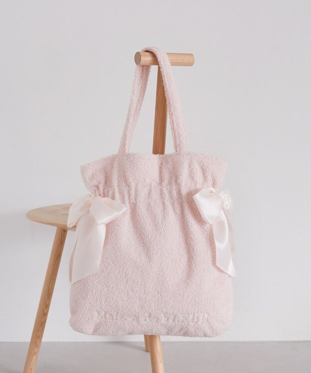 Maison de FLEUR ボアダブルリボントートバッグ Pink