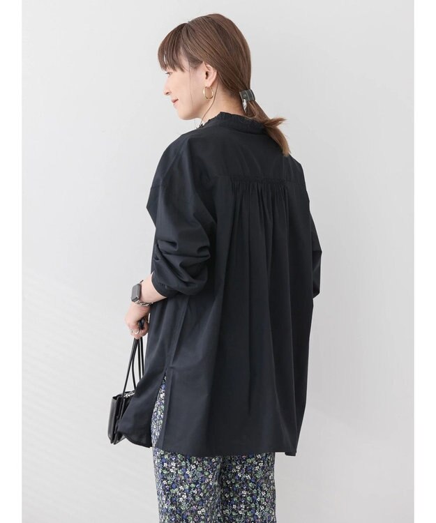 AMERICAN HOLIC サラックール／ＵＶカットフリルシャツチュニック Black