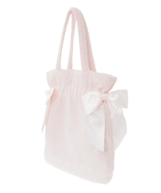 Maison de FLEUR ボアダブルリボントートバッグ Pink