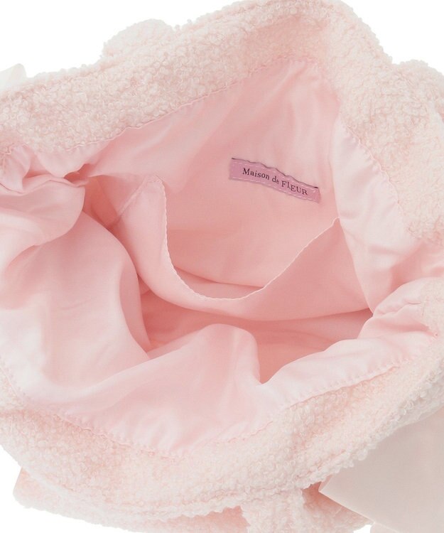 Maison de FLEUR ボアダブルリボントートバッグ Pink