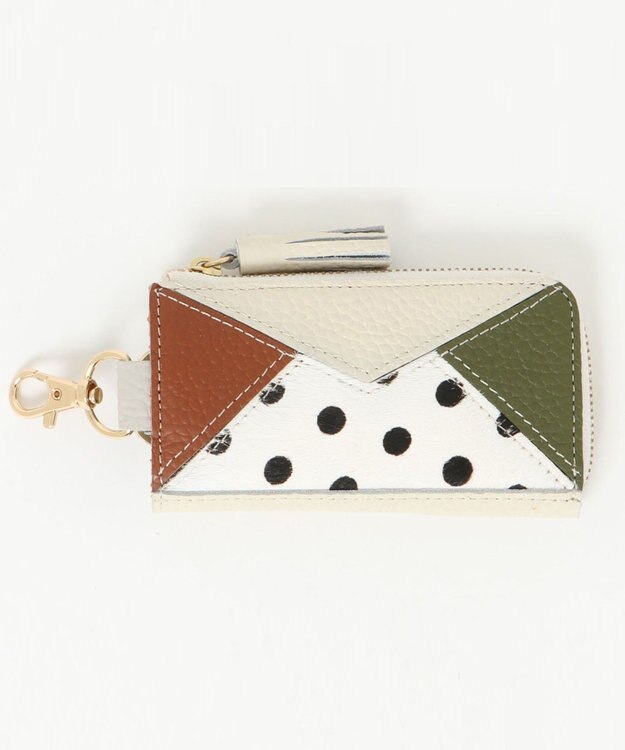 UNBILLION perche サスティナブルハラコミックスキーケース アイボリードット