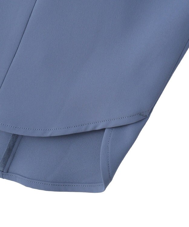 YECCA VECCA 【接触冷感】COOLスキッパーブラウス Blue