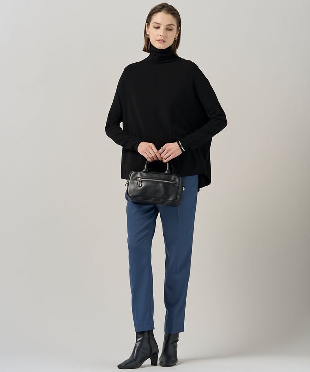 ICB L 【新色追加・WEB限定カラーあり】 ヴィスコースワイド タートルネックプルオーバー ブラック