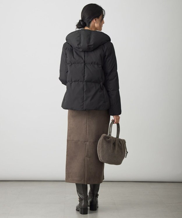 J.PRESS LADIES S 【洗える】タフタダウン ショート丈 コート ブラック系