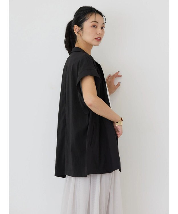 AMERICAN HOLIC 接触冷感Ｗボタンジレ Black