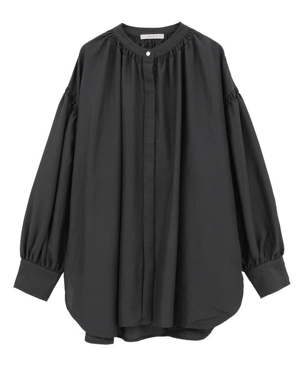 Green Parks ｅａｓｅ　ｂｌｕｅ．バックシャーリングブラウス Black
