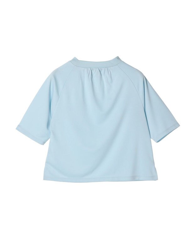 earth music&ecology スポーティー刺繍ロゴＴ Light Blue