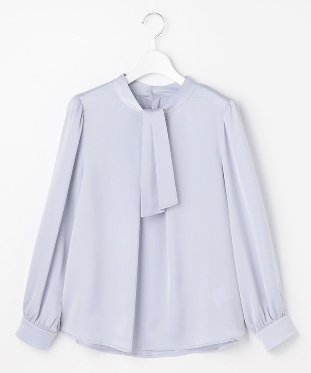ANY SIS 【4WAY】長袖 ボウブラウス ライトブルー