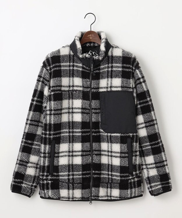 JOSEPH ABBOUD MOUNTAIN 【軽量/暖か/男女兼用】チェックフリース ブルゾン ブラック系4
