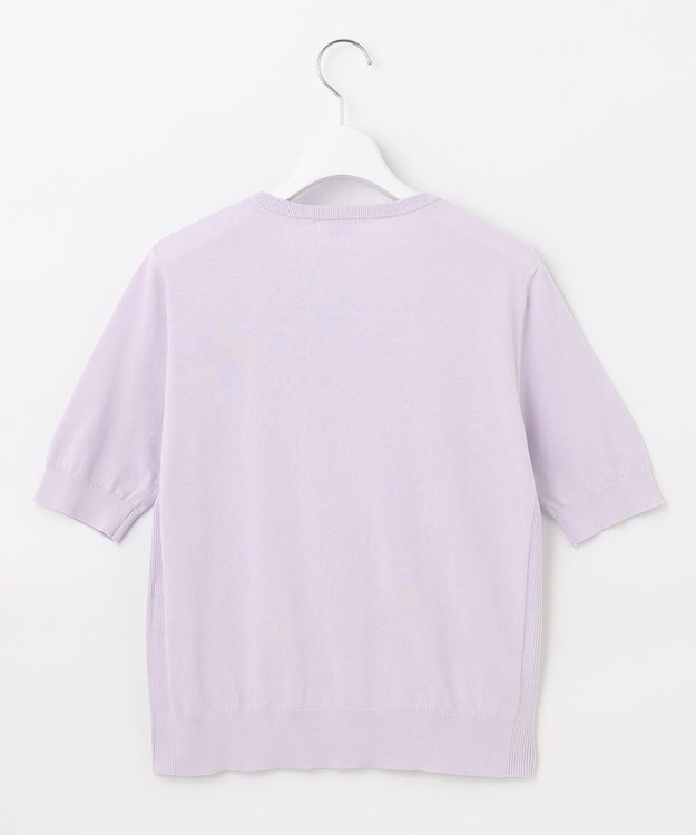 J.PRESS LADIES 【洗える】 BASIC HI-COTTON クルーネック ニット ふじ色系