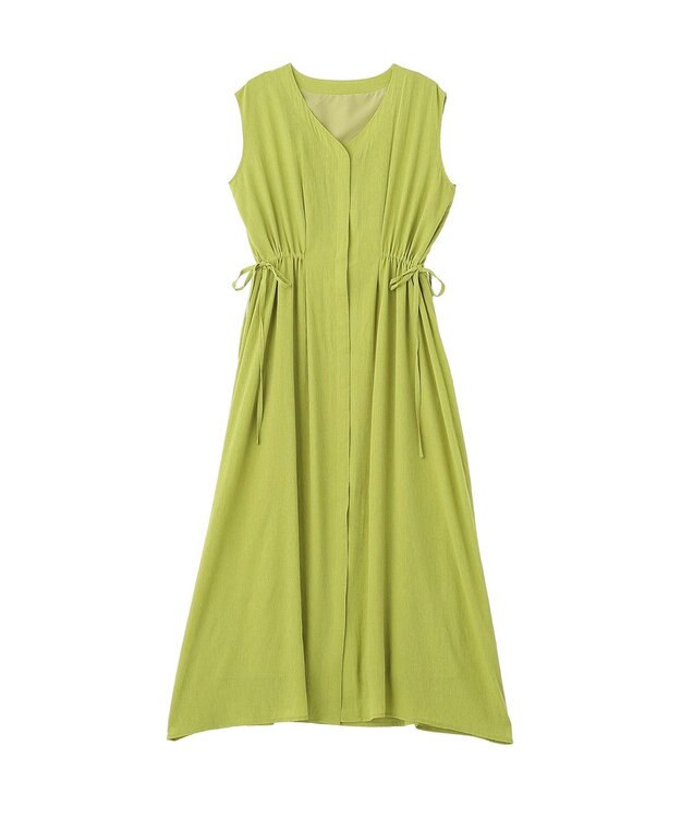 YECCA VECCA ドライタッチシアードロストワンピース Lime Green