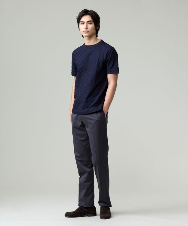 J.PRESS MEN 汗ばむ夏の最適解Tシャツ【吸水速乾 / シワになりにくい】【J.PRESS PREMIUM JERSEY】 リンクス Tシャツ ネイビー系