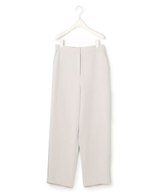 ICB L 【洗える】 ダブルクロスクレープ ストレートパンツ トープ系