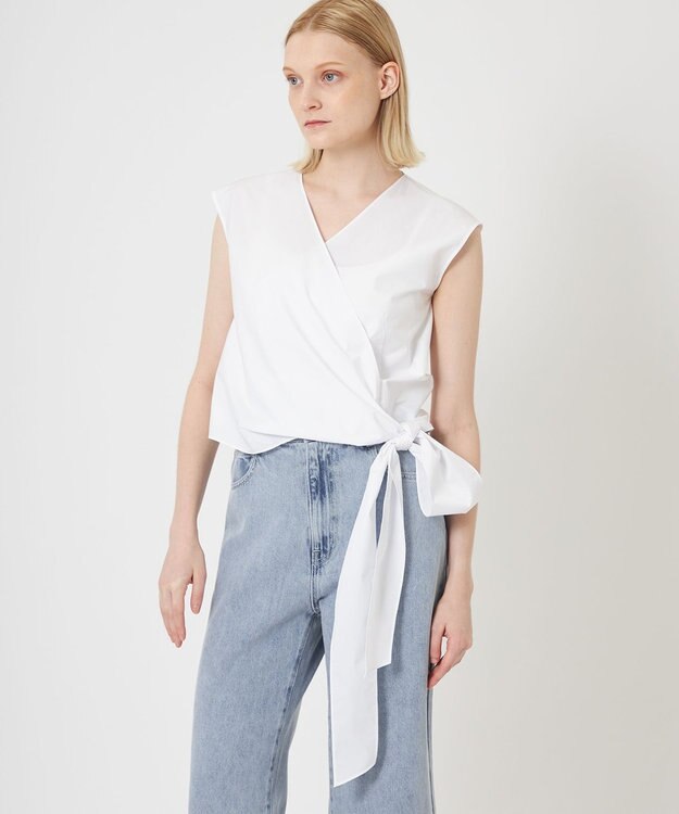 BEIGE，  HYDRANGEA / カシュクールブラウス White