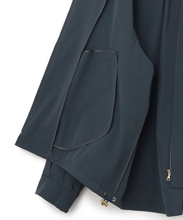 23区 ナイロン2WAYストレッチ ノーカラー ブルゾン ブルー系