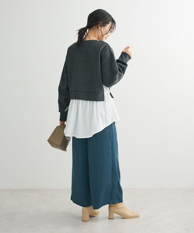 Green Parks ＳｏｆｔＣｕｓｈｉｏｎダンボールドッキングチュニック Dark Gray Mixture