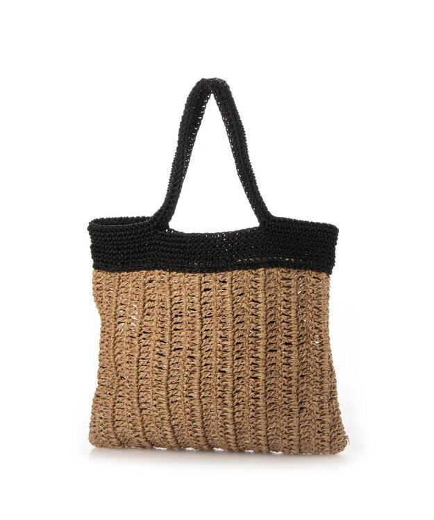 UNBILLION cachecache ペーパー切り替え横編みトートバッグ ブラック