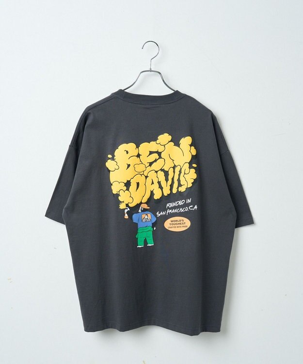 WEGO 【ユニセックス着用ITEM/綿100％/SMLサイズ】別注ベンデイビスプランプロゴT スミクロ