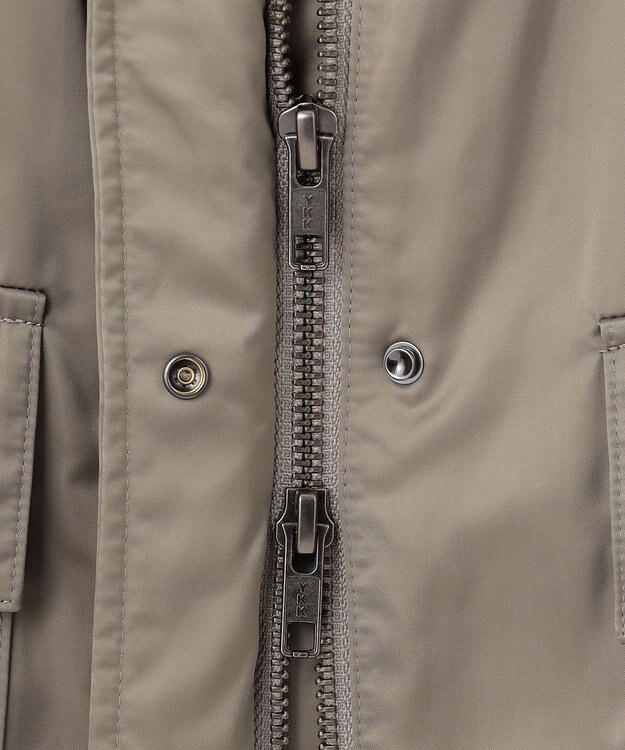 ICB 【洗える】グランウォームソフトサテン ミリタリーベスト フォーン系