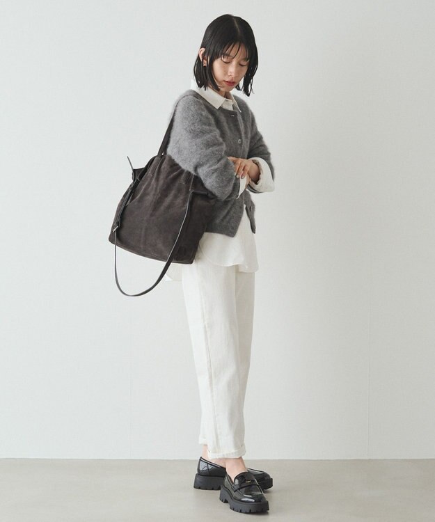 russet スエード2WAYトートバッグ(CE-1577) Gray