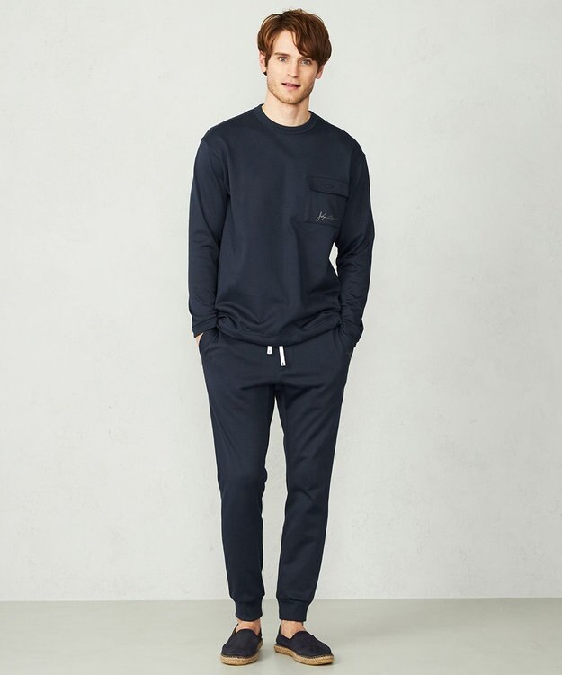 JOSEPH ABBOUD MOUNTAIN 【SPACE／UNISEX】コンパクトコットン裏毛 スウェットパンツ ネイビー系