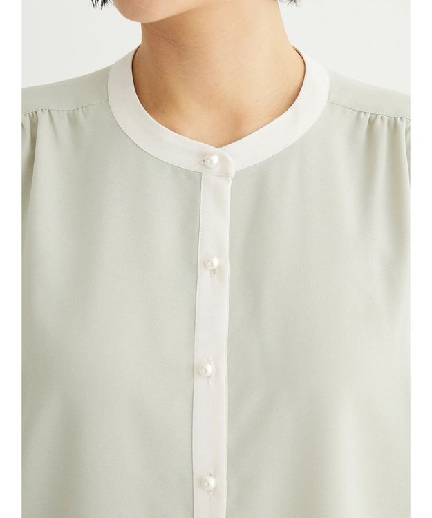 Green Parks ・ＥＬＥＮＣＡＲＥ　ＤＵＥ　バイカラーブラウス Mint