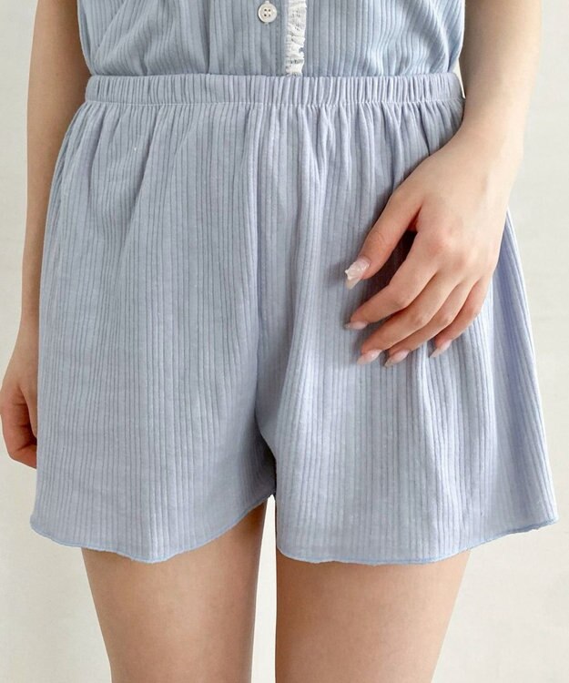 WEGO ワンカラーセットアップルームウェア サックス