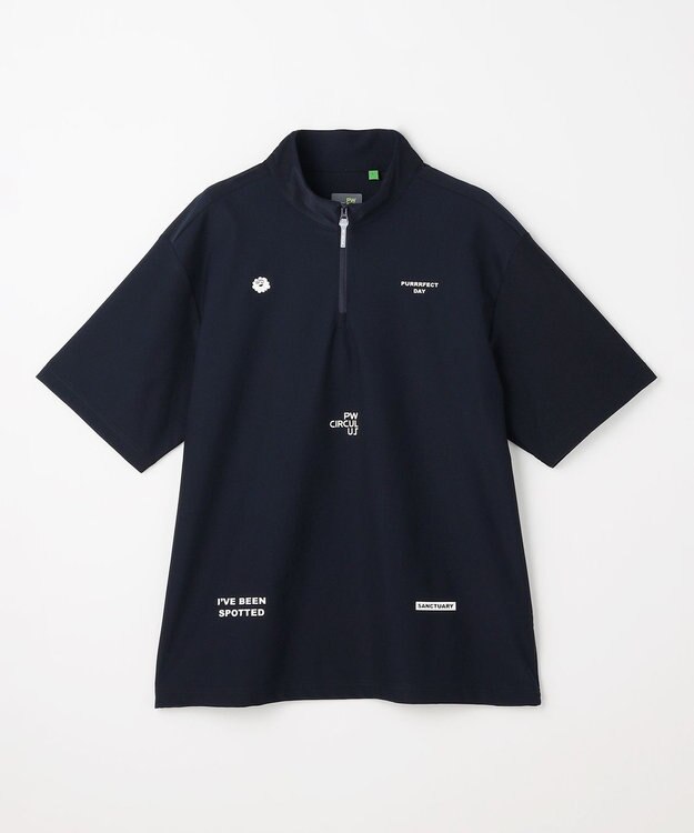 PW CIRCULUS 【MEN】AIR TOOL ハーフジップモック ゴルフ ネイビー系