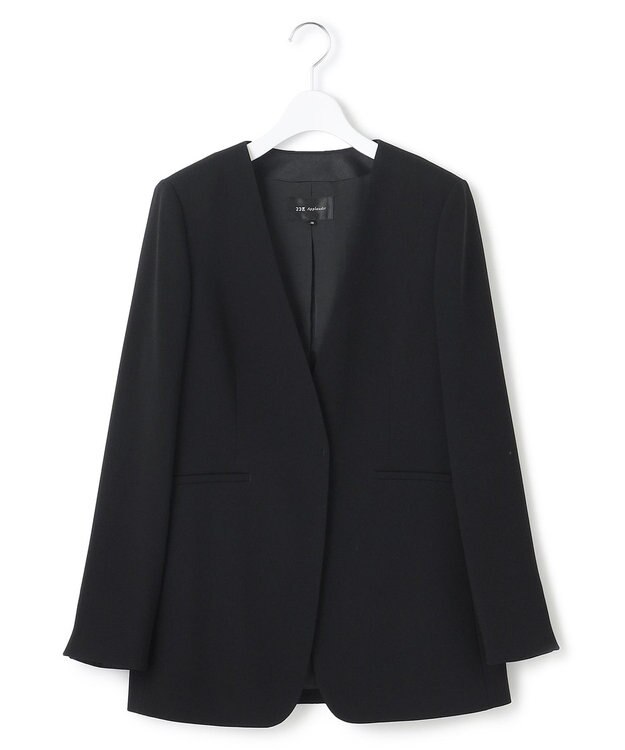 23区 【APPLAUDIR】クリアジョーゼット ジャケット ブラック系