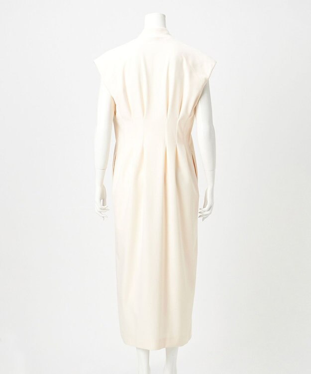 23区 【エステータ】マットクレープジョーゼット ワンピース エクリュ