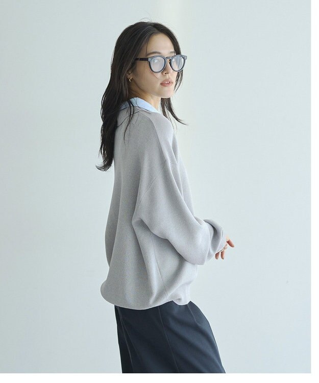 YECCA VECCA 2wayレイヤード風ポロニット Gray