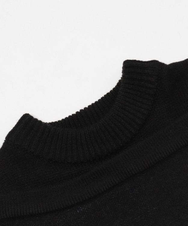 WEGO オープンショルダーナンバリングニット ブラック