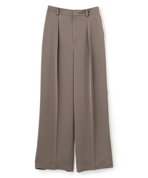 uncrave ライトダブルサテン ワイドパンツ トープ