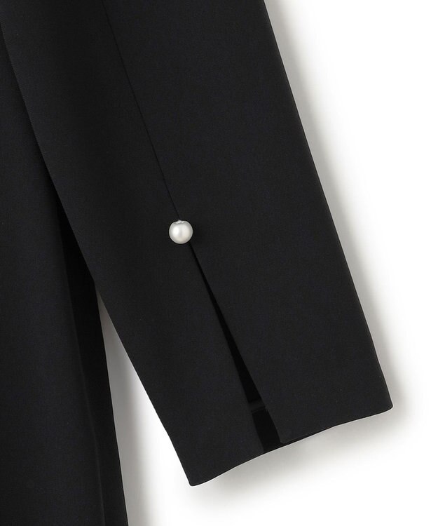 BEIGE， 【洗える】KALMIA / クルーネックIラインロングドレス Black