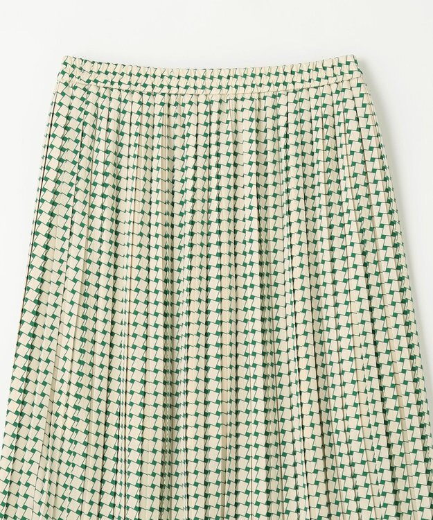 ANY スクエアプリントスカート グリーン系