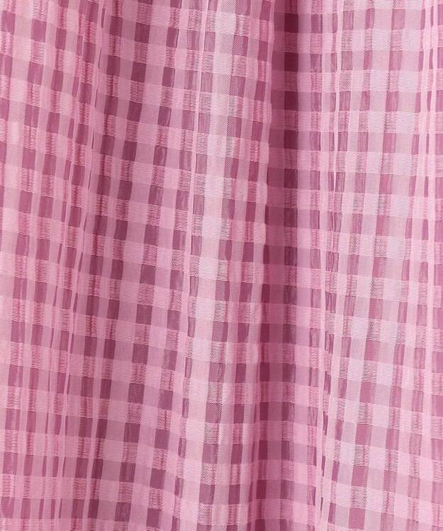 組曲 KIDS 【150-160㎝】ギンガムサッカー ワンピース ラズベリー