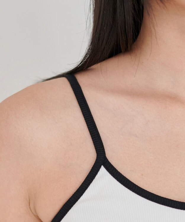 WEGO 【カップ付きインナー】ワンポイント刺繍キャミ ホワイト