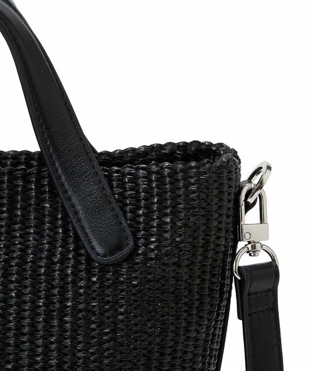 TOPKAPI 【Breath TOPKAPI】レザーハンドル ショルダー付き トート カゴバッグ ブラック