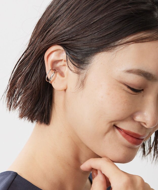 J.PRESS LADIES 【WEB限定】3way ビジュー イヤカフ リング シルバー系