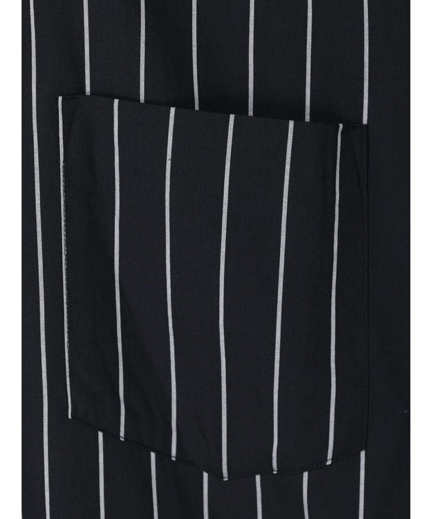 CRAFT STANDARD BOUTIQUE バンドカラーシャツ Stripe Navy