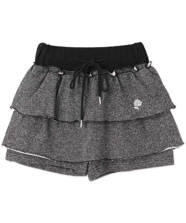 WEGO ティアードビジューミニスカパン ブラック