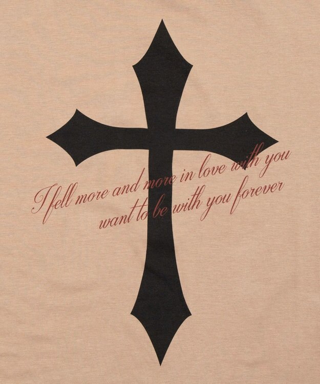 WEGO オフショルダークロスロゴトップ ベージュ