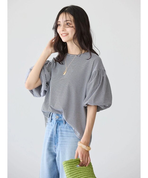 AMERICAN HOLIC ボリュームスリーブカットプルオーバー Border