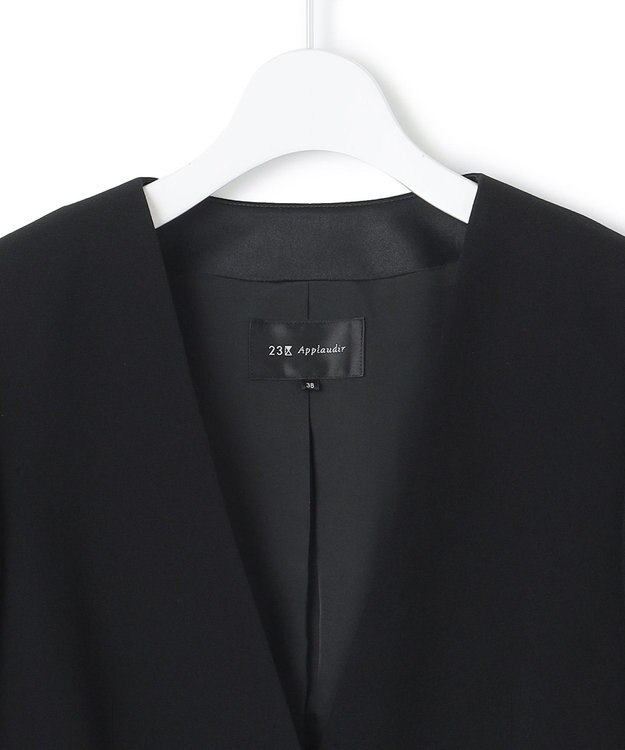 23区 【APPLAUDIR】クリアジョーゼット ジャケット ブラック系