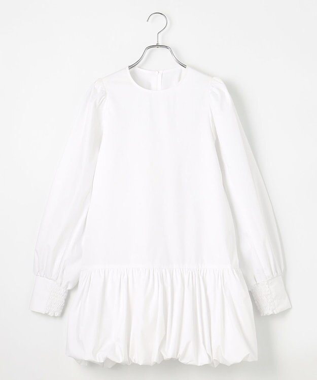 #Newans バルーンヘムブラウス ホワイト