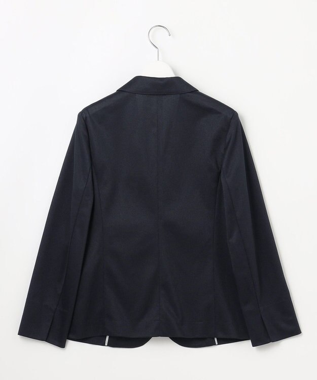 J.PRESS LADIES L 【洗える・吸水速乾】セオアルファピケストライプ テーラード ジャケット ネイビー系